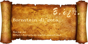 Bornstein Ágota névjegykártya